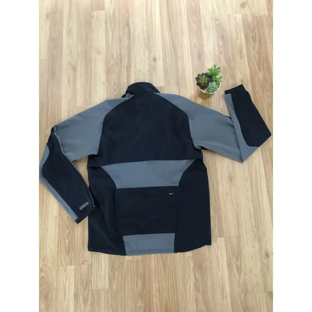 NIKE Black/Gray Lightweight Mesh 1/4 Zip Pullover Womens SIZE SMALL